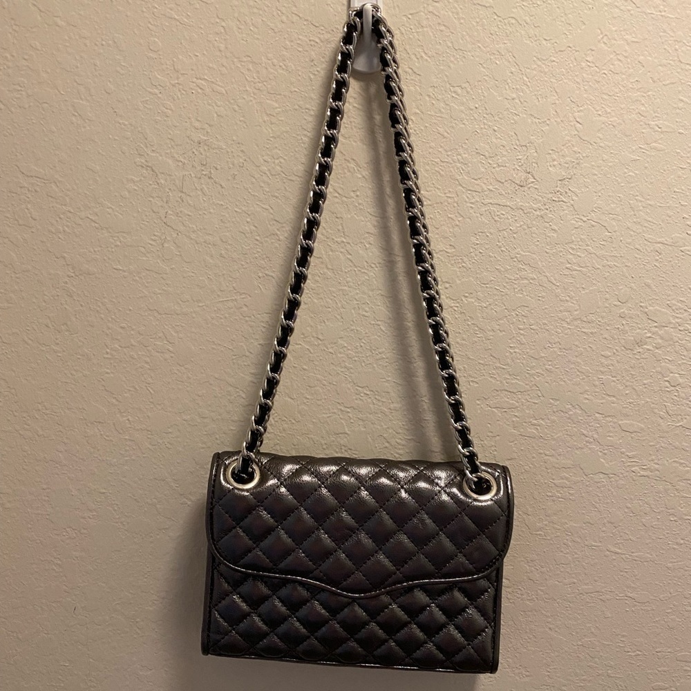 NWT Rebecca Minkoff mini quilted affair in gunmetal